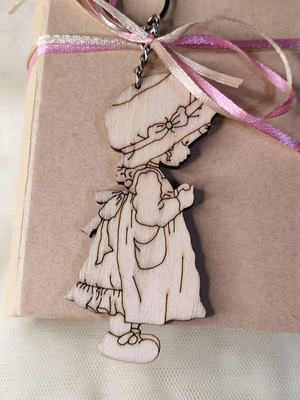 Mπομπονιερα Βαπτισης Kουτακι Craft Βιβλιο Sarah kay Μπρελοκ