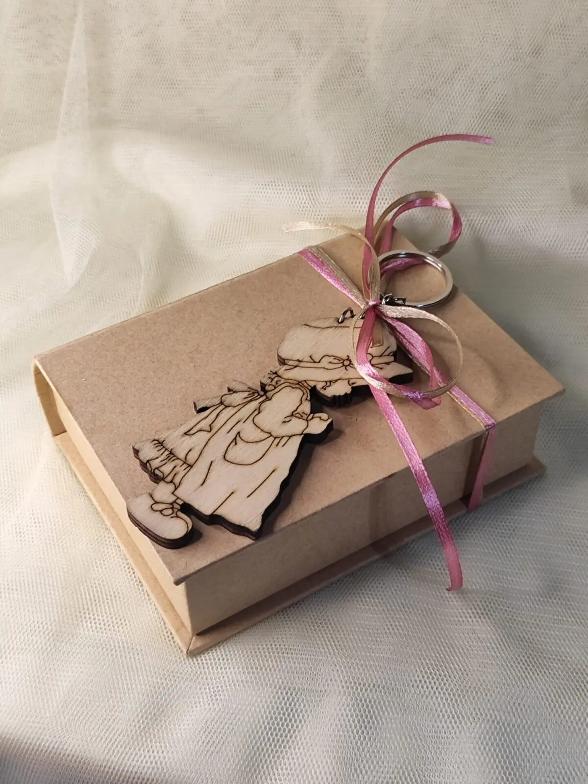 Mπομπονιερα Βαπτισης Kουτακι Craft Βιβλιο Sarah kay Μπρελοκ