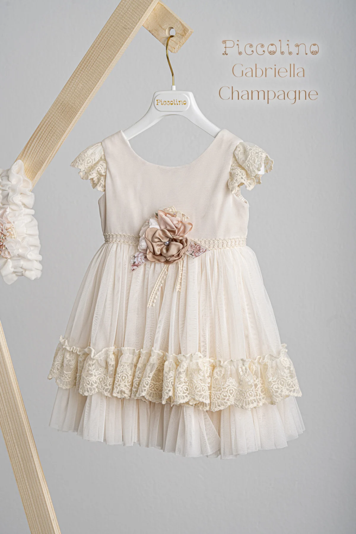 Βαπτιστικο Ρουχο Gabriella Champagne