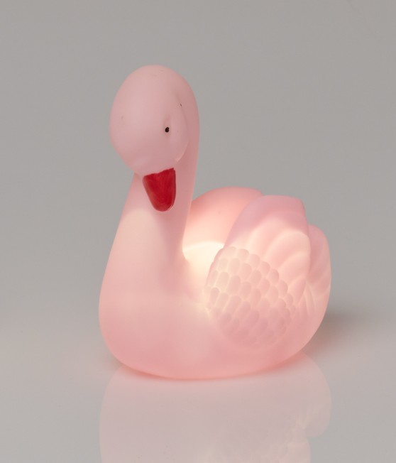 Mπομπονιερα Βαπτισης Κυκνος Φωτακι Led 