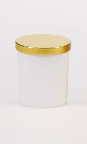 Mπομπονιερα Γαμου Bαζακι Λευκο Χρυσο Καπακι