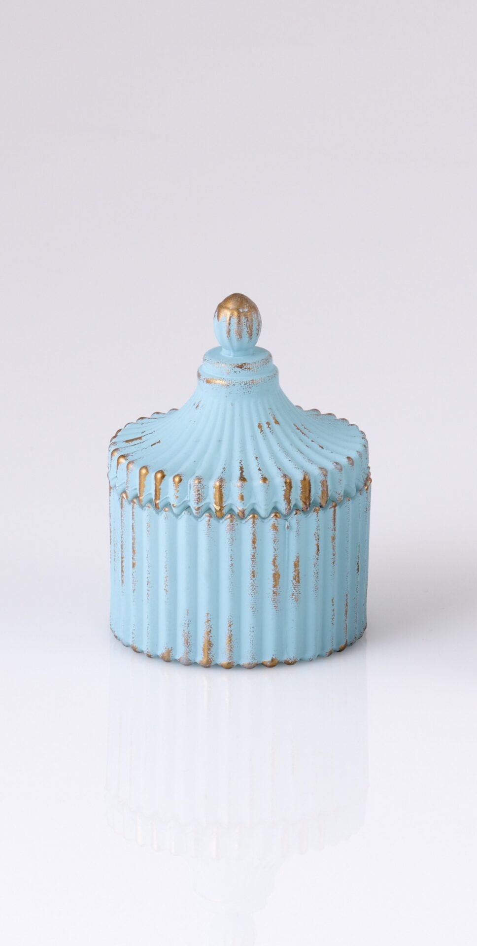 Mπομπονιερα Γυαλινη Φοντανιερα Σιελ Με Παλαιωση 