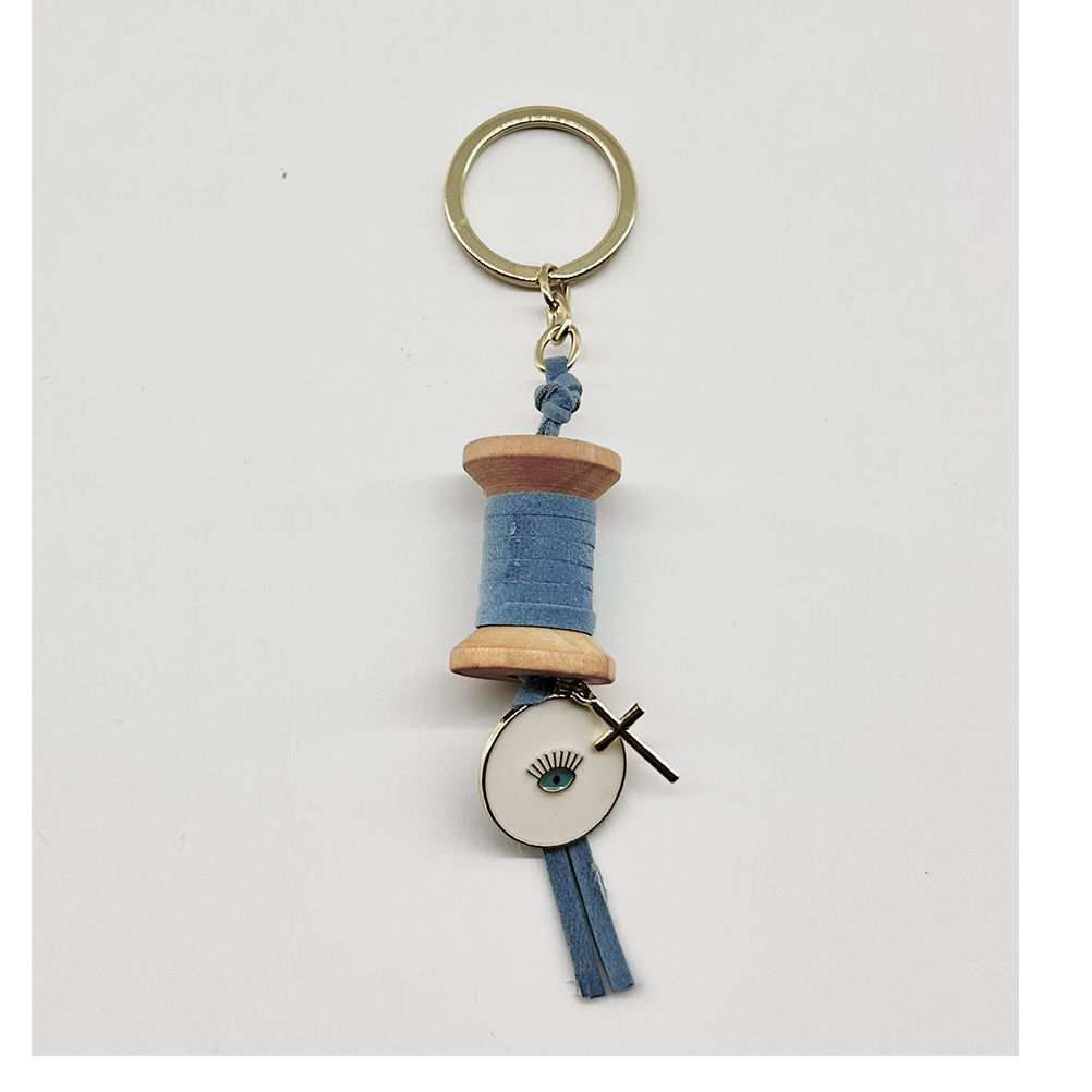 Mπομπονιερα Βαπτισης Σταυρος-Ματακι Μπρελόκ