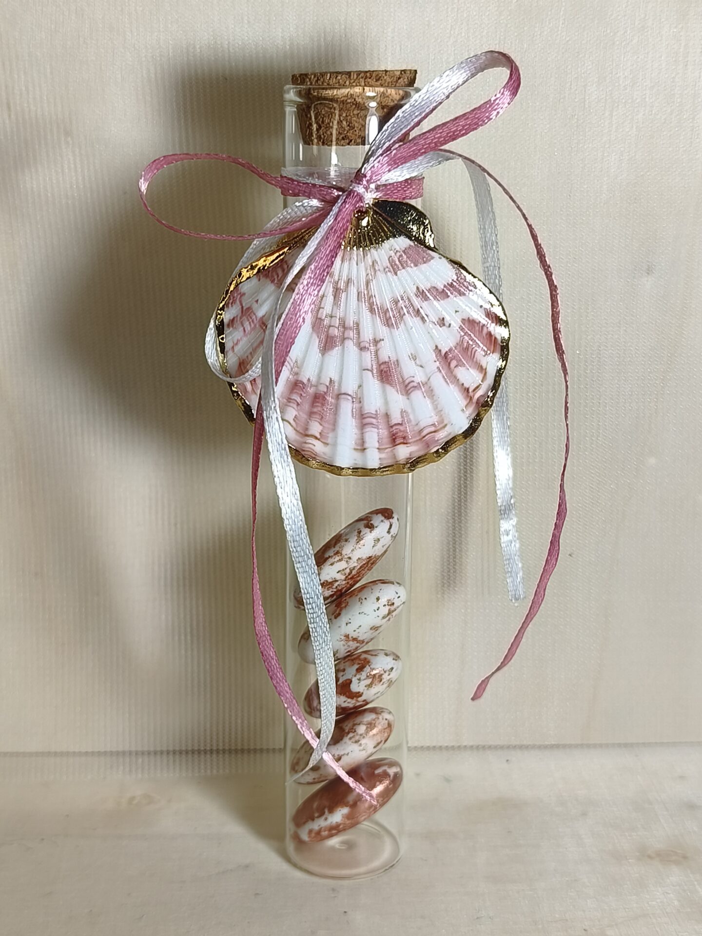 Mπομπονιερα Βαπτισης Δοκιμαστικος Σωληνας+Κοχυλι