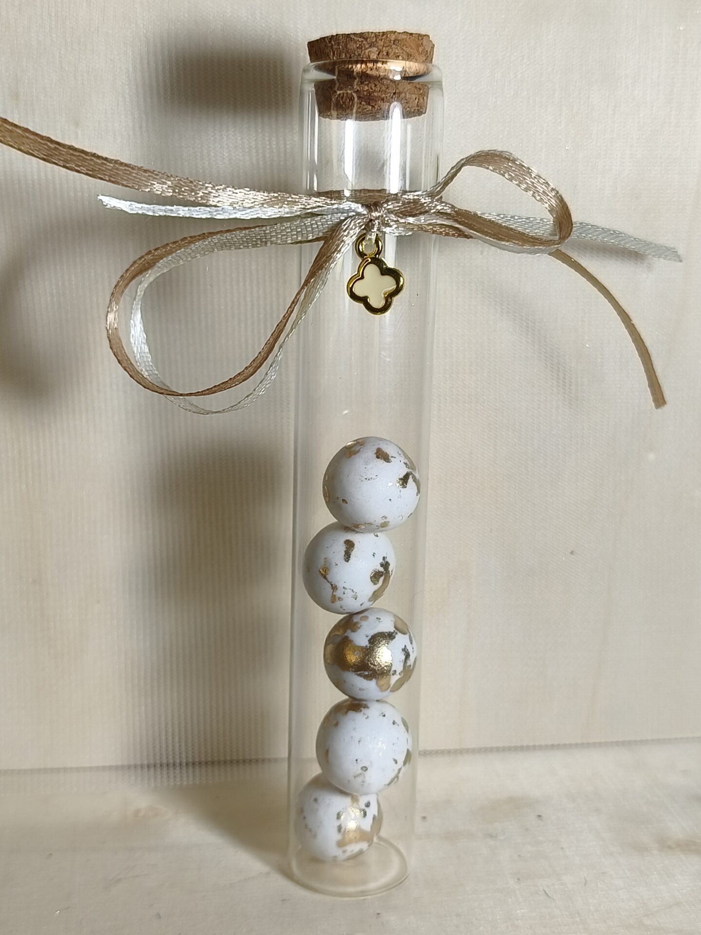 Mπομπονιερα Βαπτισης Δοκιμαστικος Σωληνας+Σταυρος Ροζ Απαλο