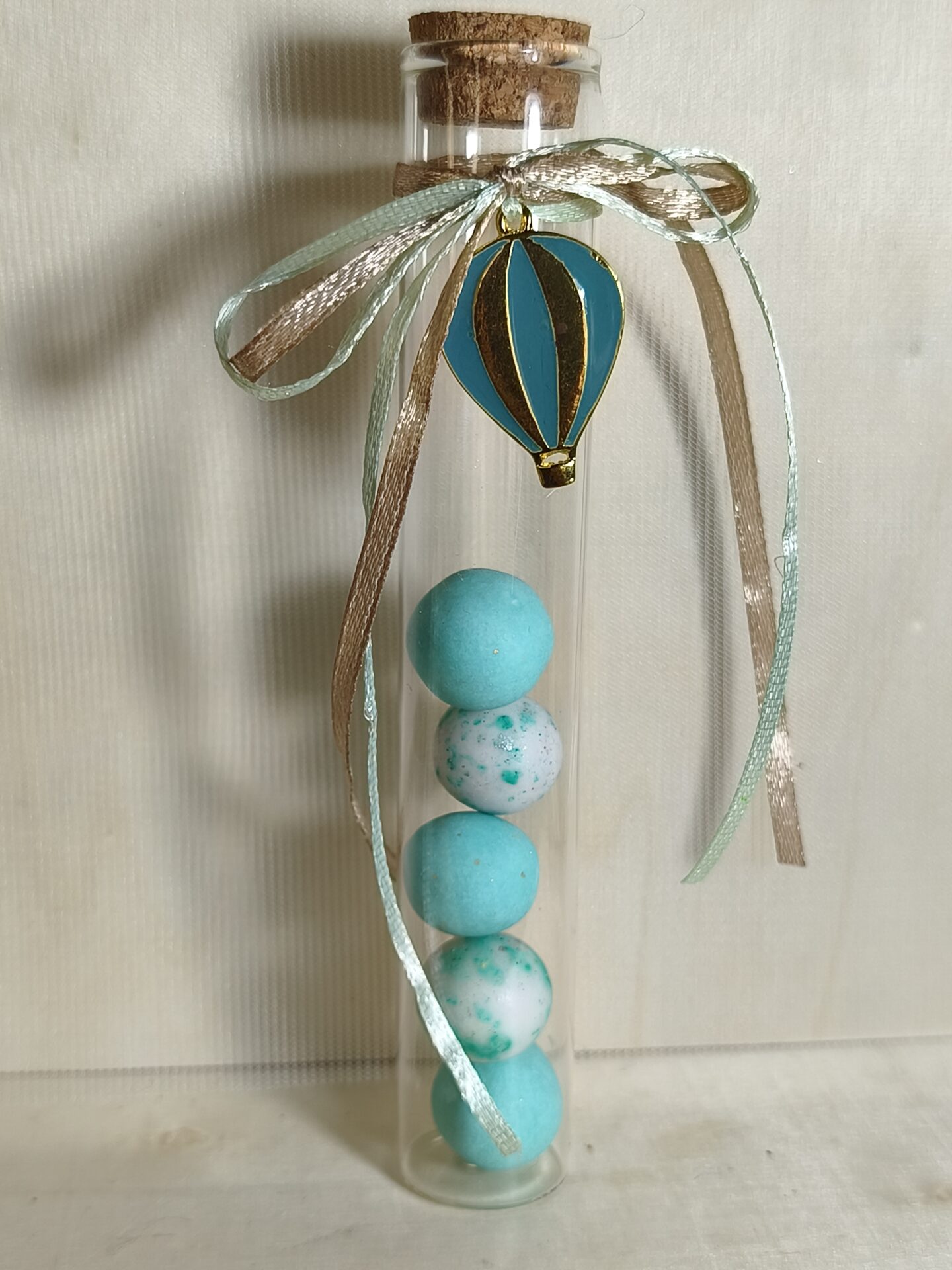 Mπομπονιερα Βαπτισης Δοκιμαστικος Σωληνας +Αεροστατο