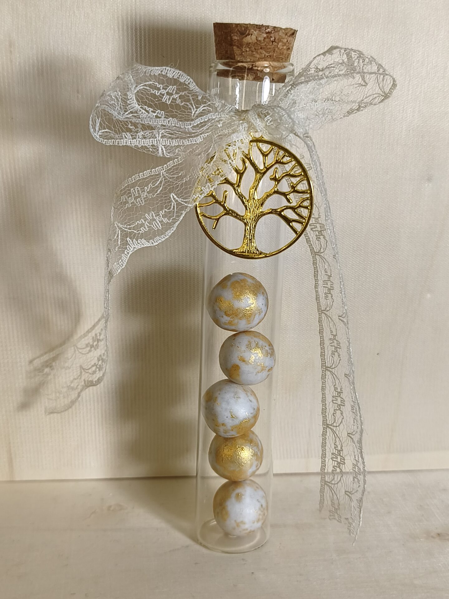 Mπομπονιερα Γαμου Δοκιμαστικος Σωληνας Δεντρο Ζωης Με Δαντελα