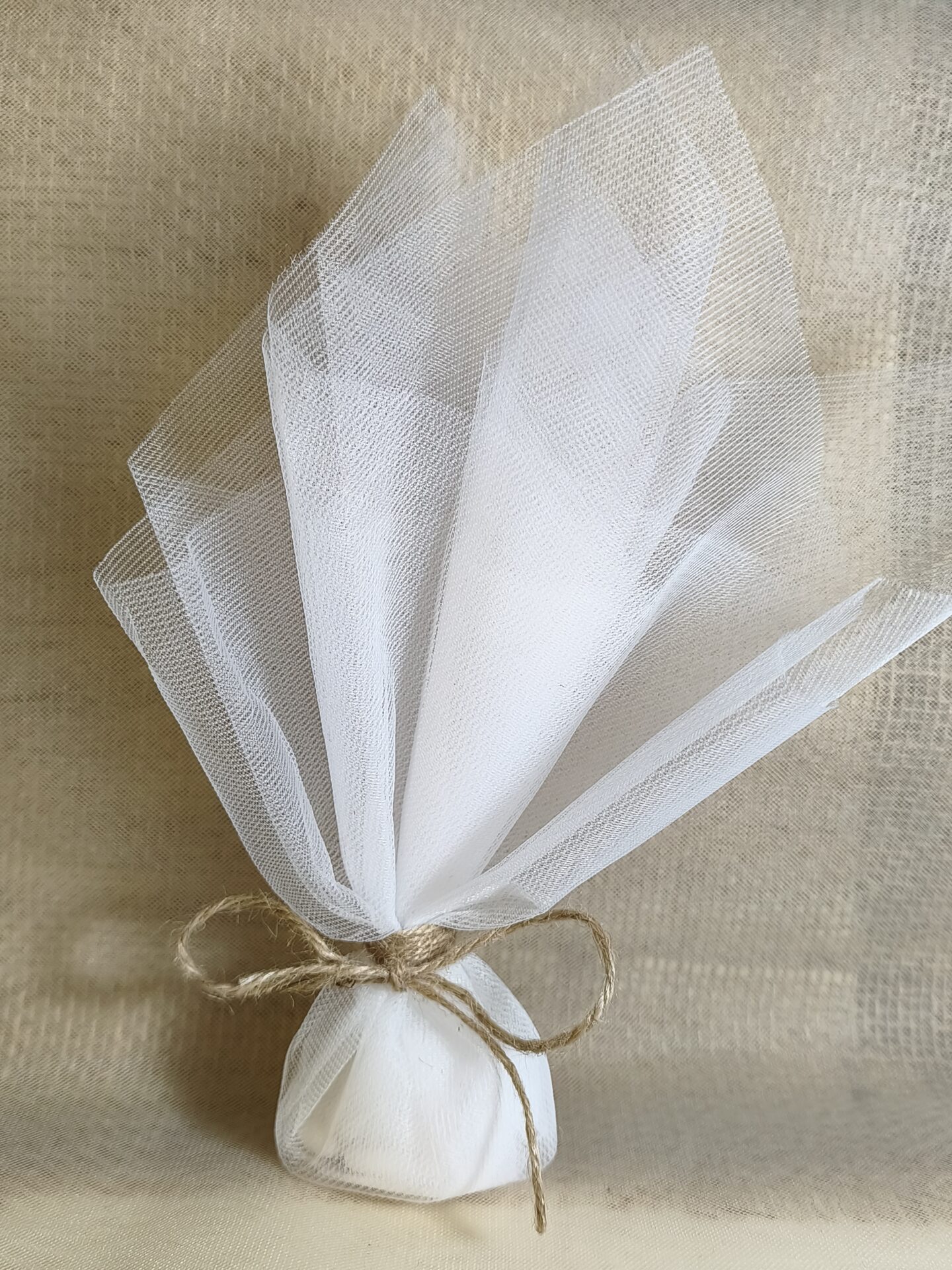 Mπομπονιερα Γαμου Τουλι Διπλο Τουλι Οργαντζα 45χ50cm