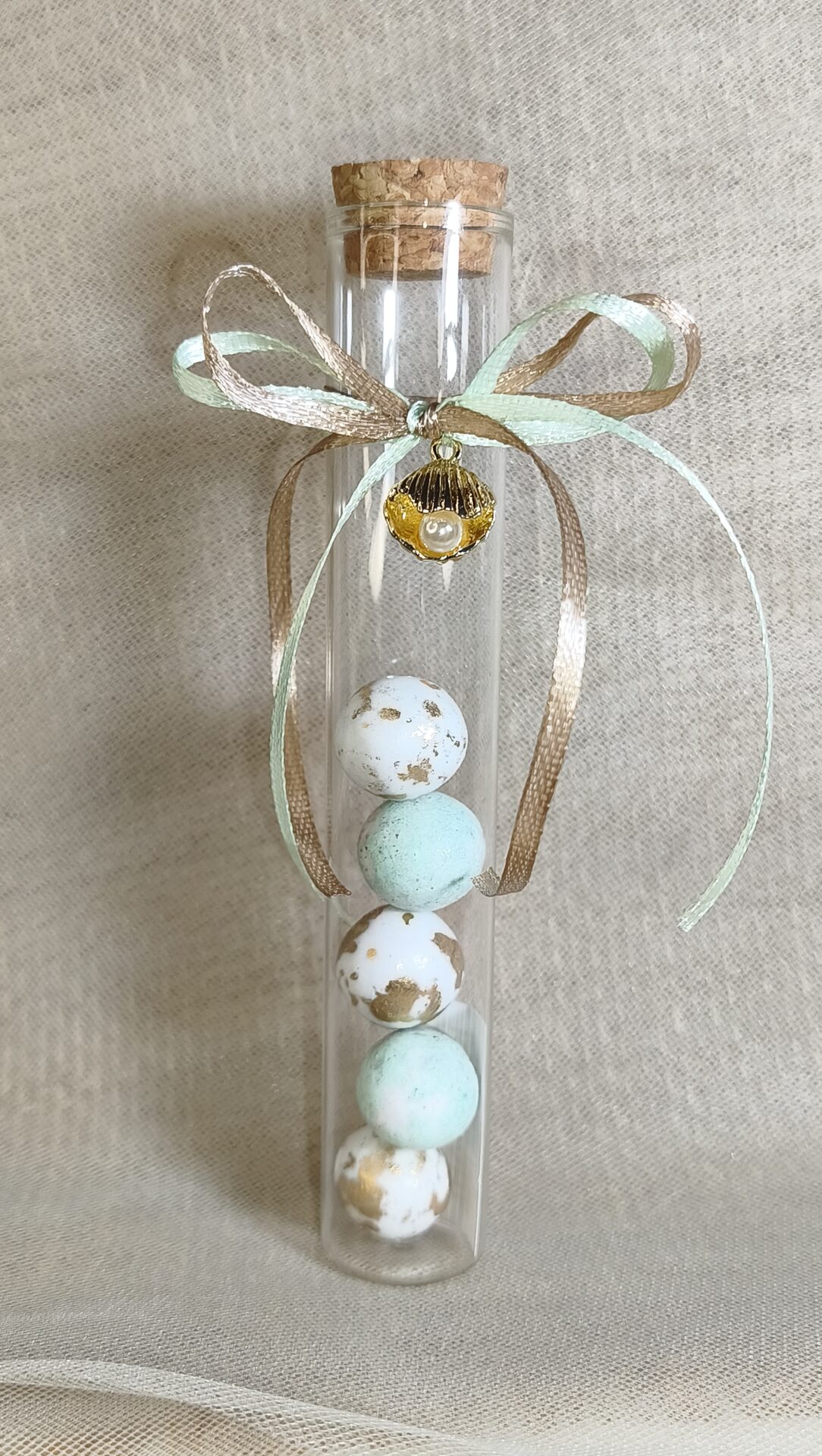 Mπομπονιερα Δοκιμαστικος Σωληνας Μαργαριταρι