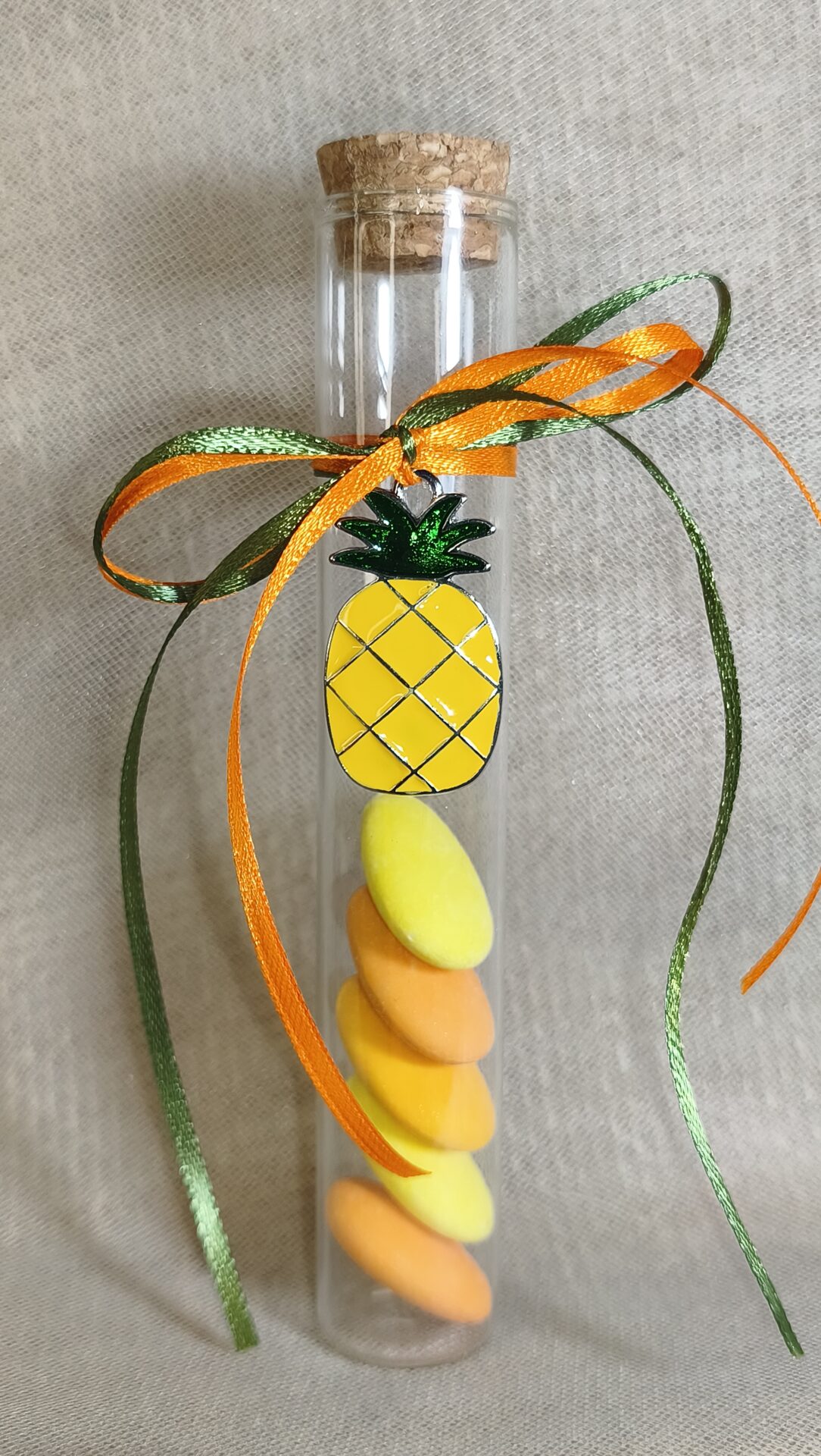 Mπομπονιερα Βαπτισης Δοκιμαστικος Σωληνας +Ανανας