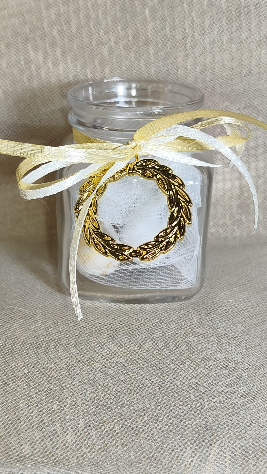 Mπομπονιερα Γαμου Βαζακι+Στεφανι Ελιας