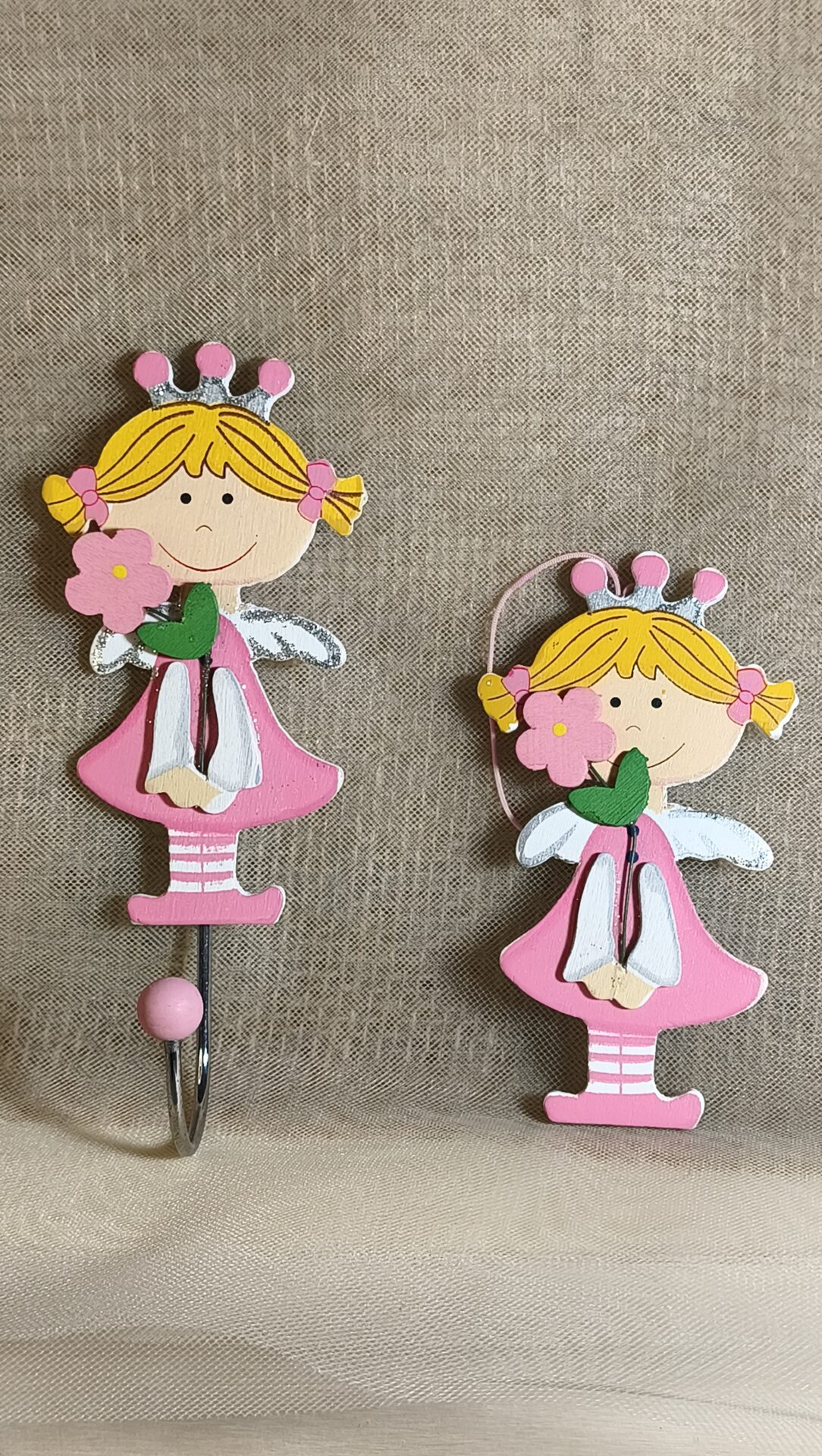 Mπομπονιερα Βαπτισης Πριγκιπισσα-Κρεμαστρα+ Κρεμαστο