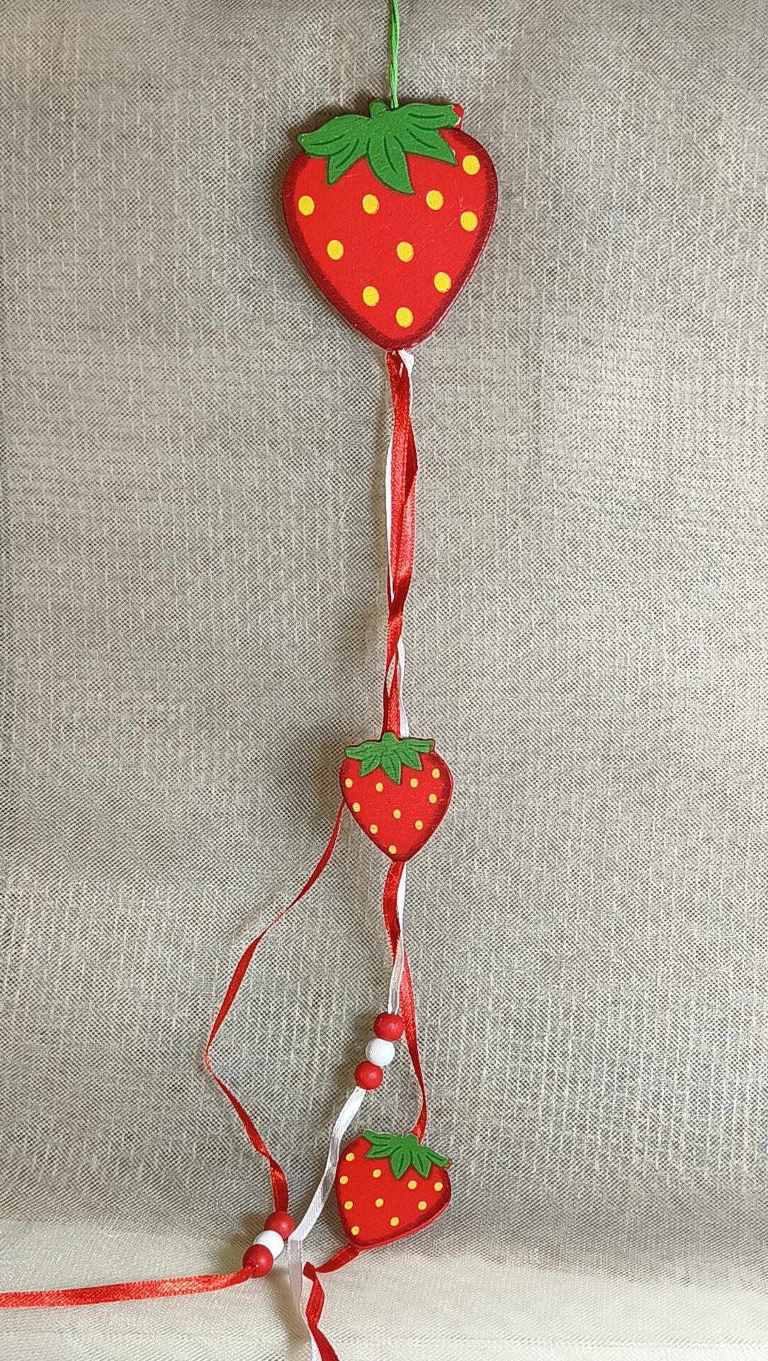 Mπομπονιερα Βαπτισης Φραουλα Κρεμαστη