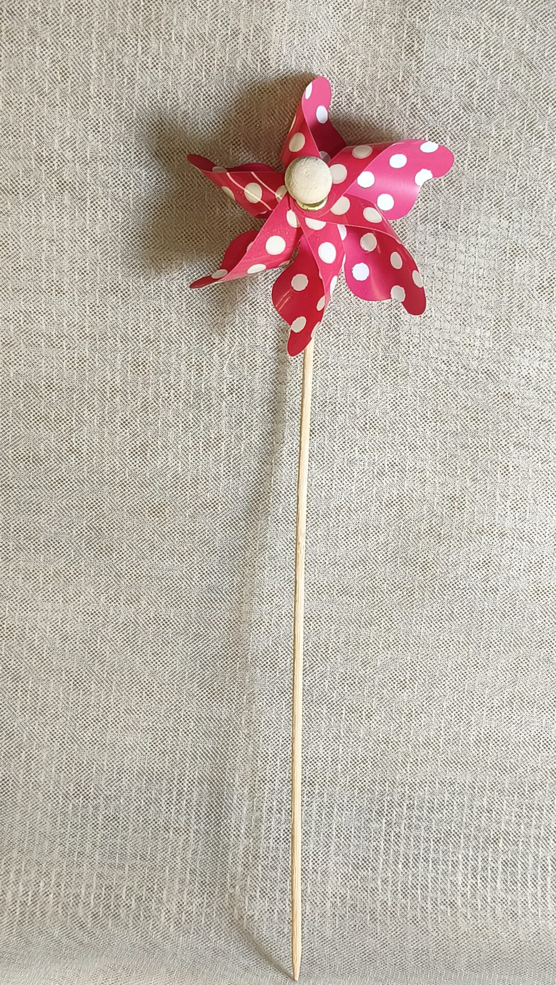 Mπομπονιερα Βαπτισης Ανεμομυλος Ροζ