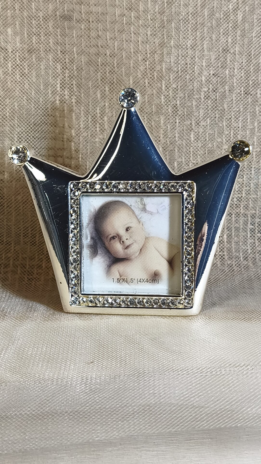 Mπομπονιερα Βαπτισης Κορνιζα Κορωνα Με Στρας