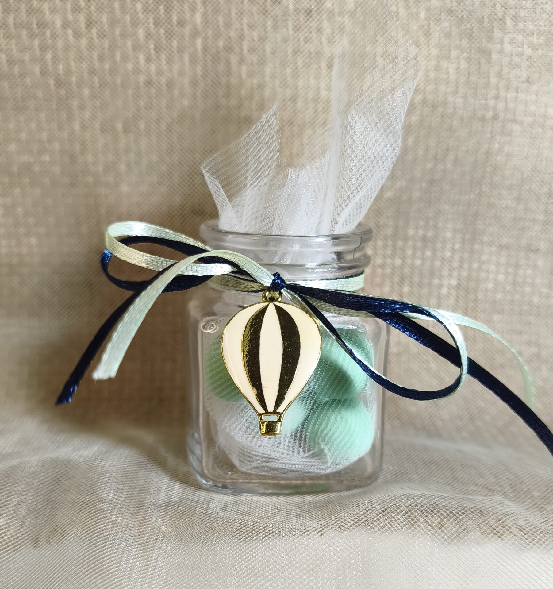 Mπομπονιερα Βαπτισης Βαζακι+Αεροστατο