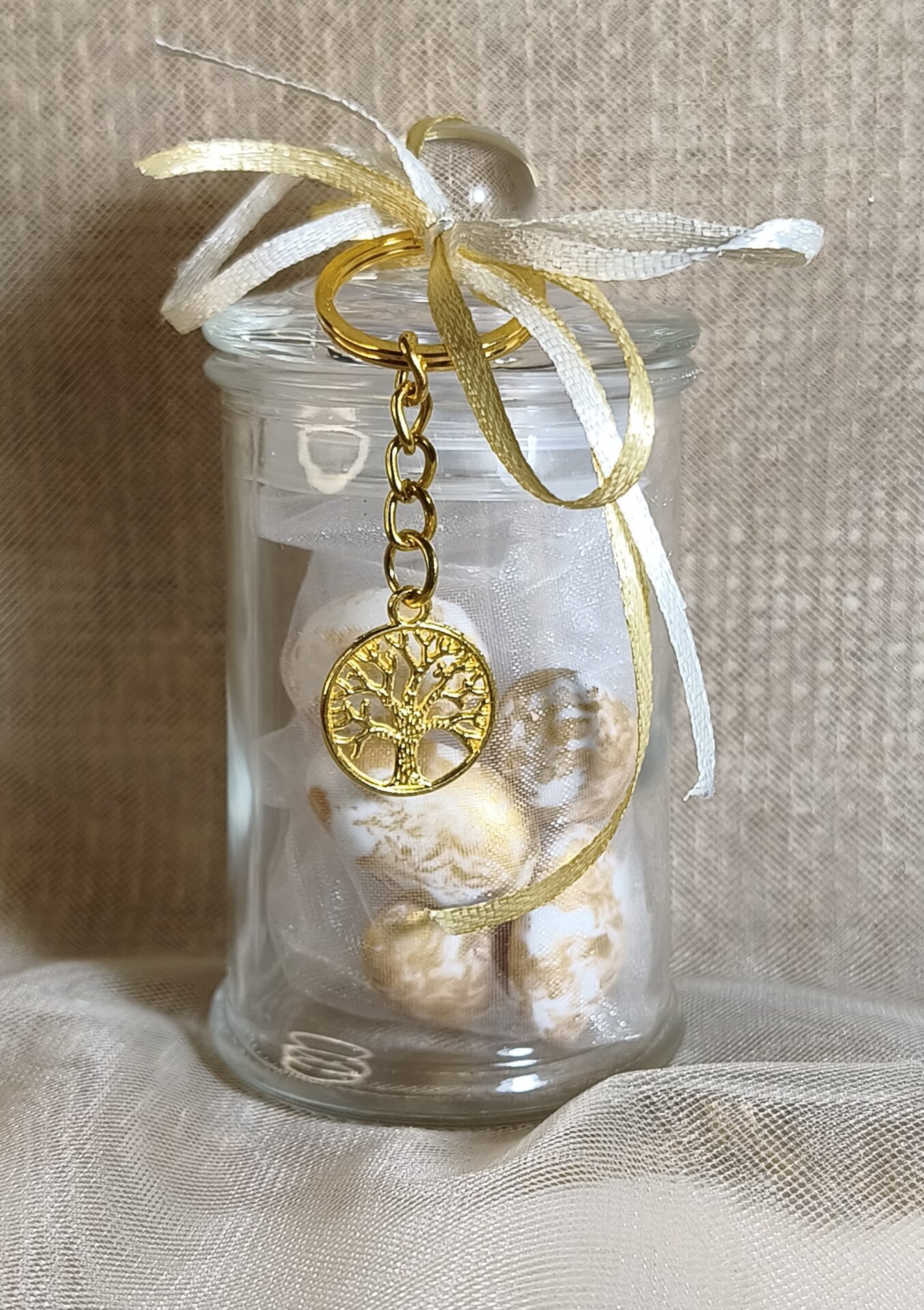 Mπομπονιερα Γαμου Βαζακι+Δεντρο Ζωης Μπρελοκ