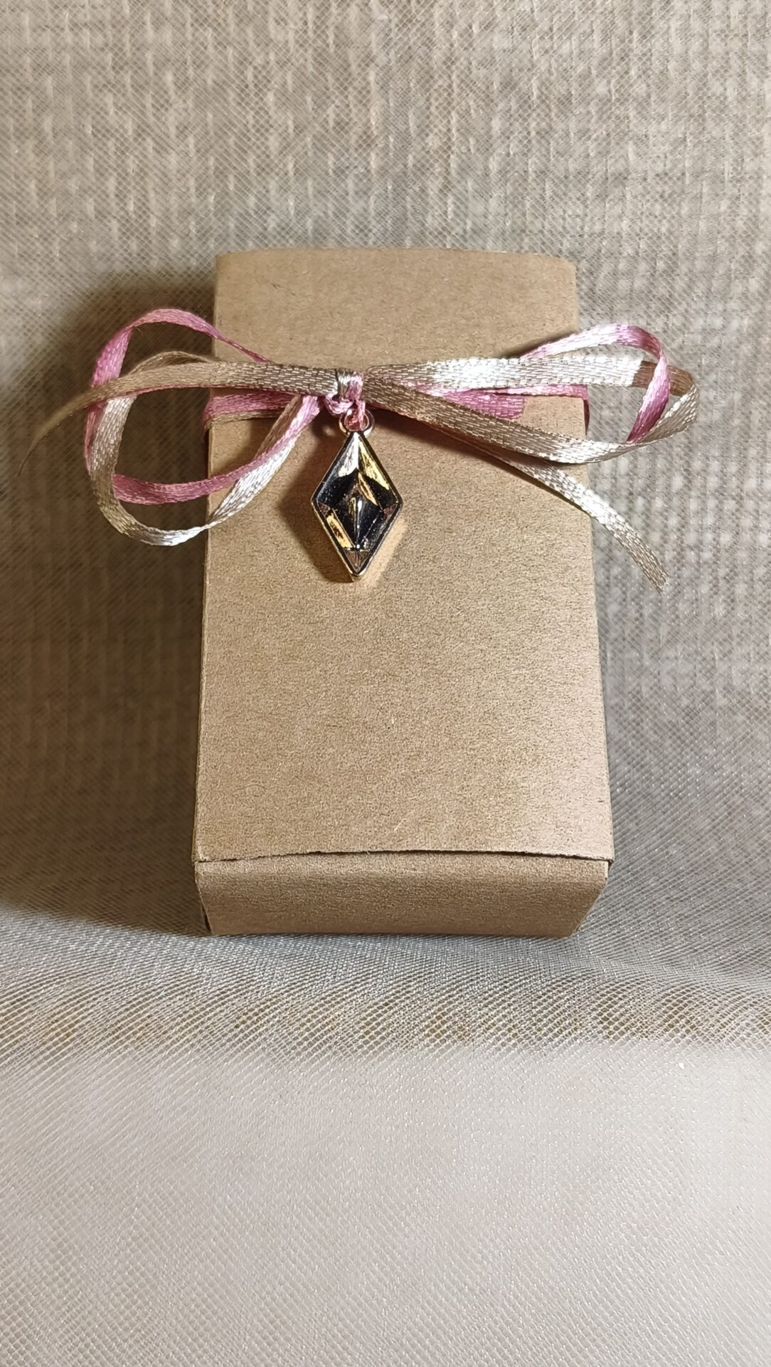 Mπομπονιερα Βαπτισης Κουτακι Craft+Βαρκουλα Ροζ Χρυσο