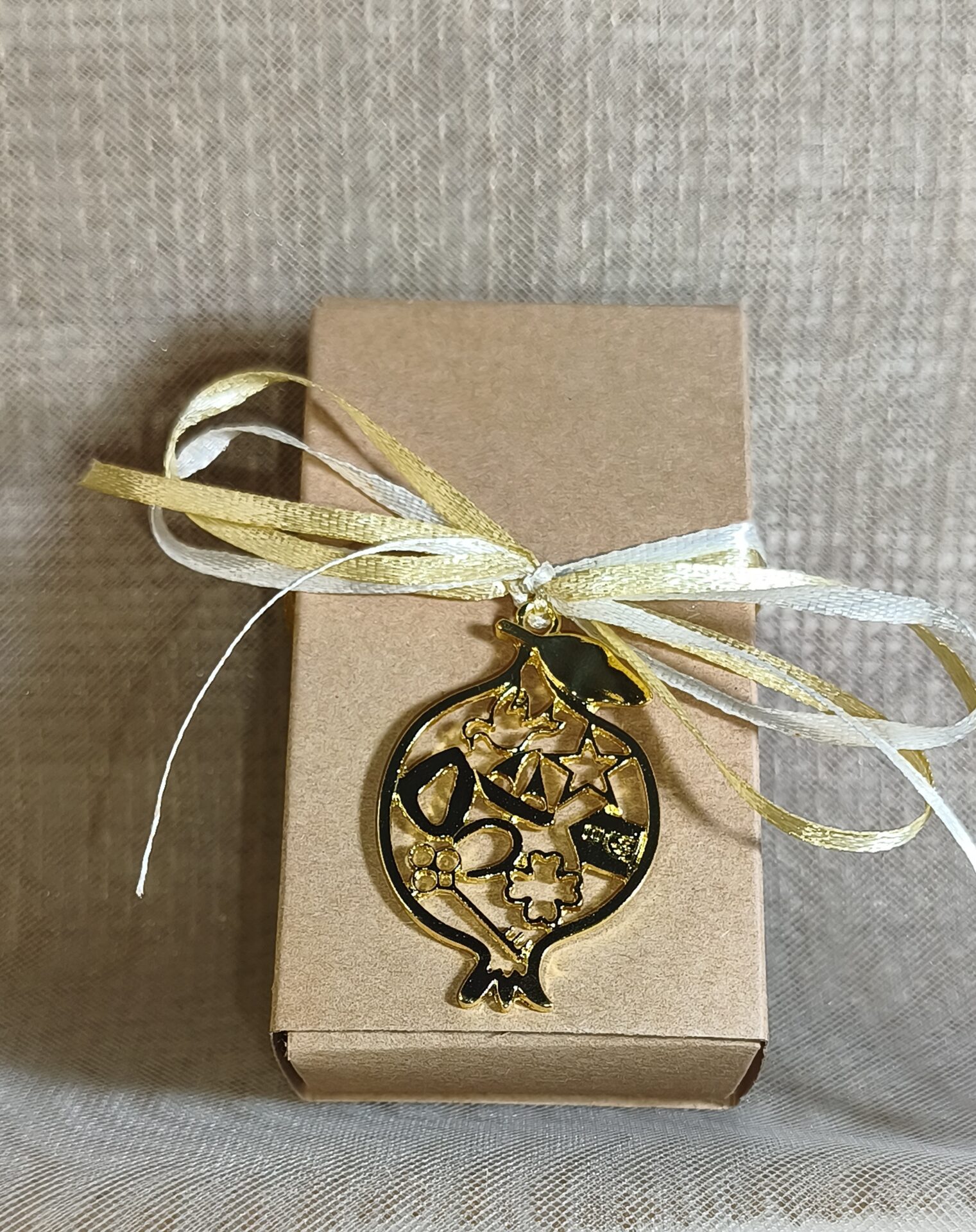 Mπομπονιερα Γαμου Κουτακι Craft +Ροδι