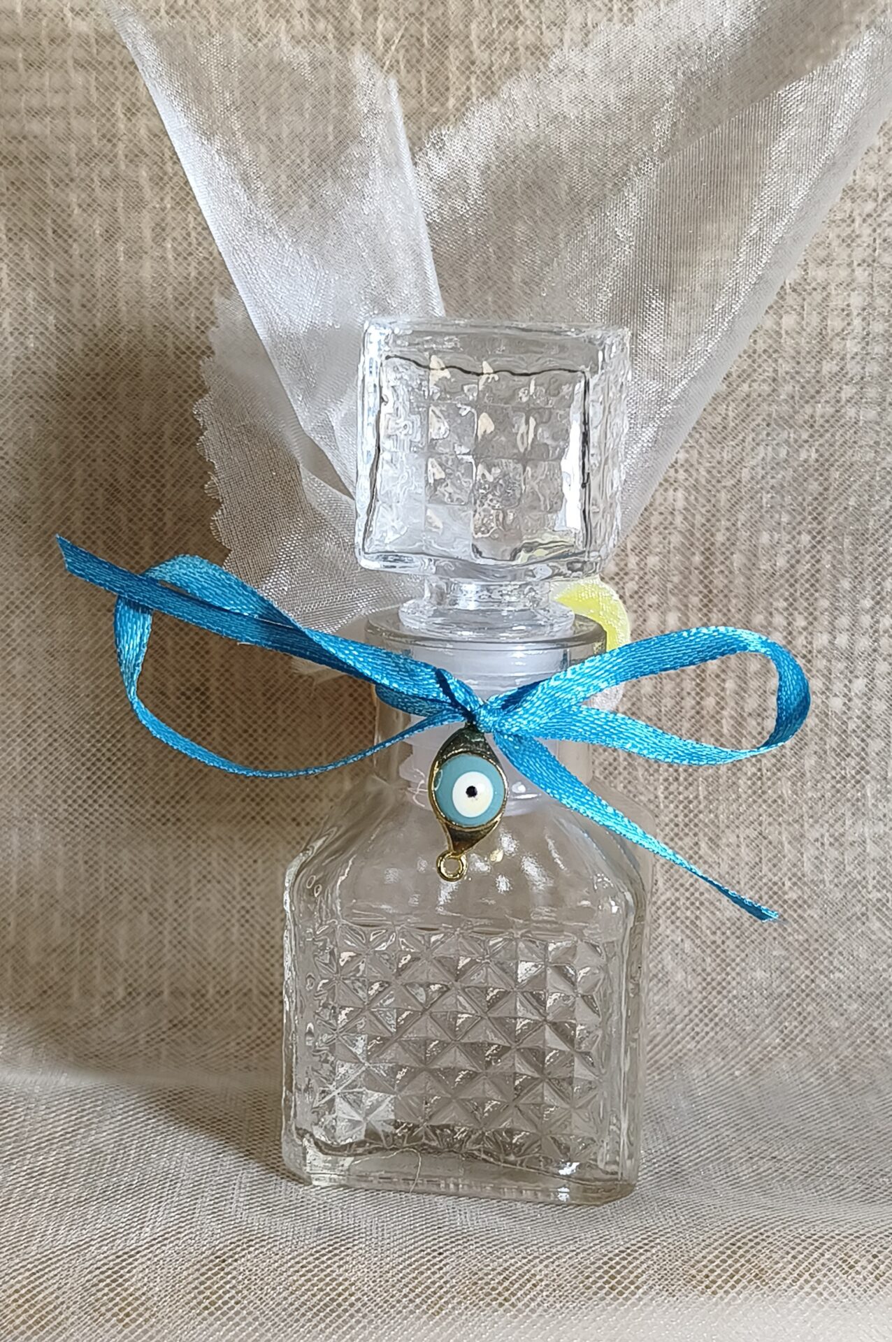 Mπομπονιερα Βαπτισης Μπουκαλι 50ml+Ματακι