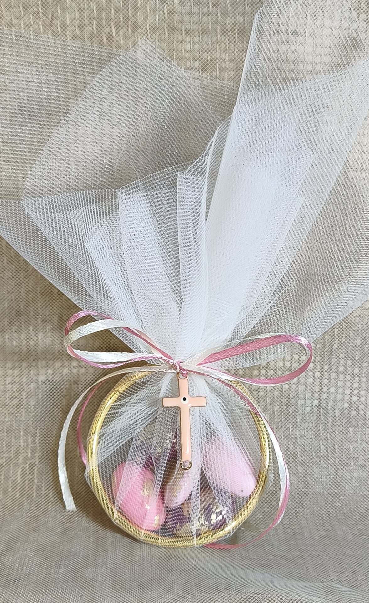 Mπομπονιερα Βαπτισης Κρικος+Σταυρος