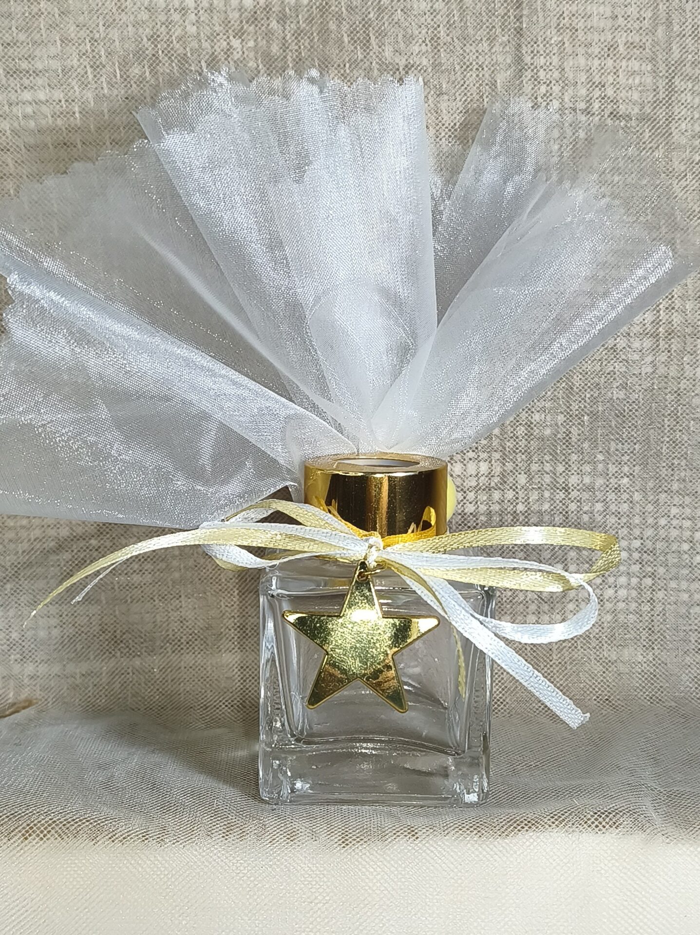 Μπομπονιερα Βαπτισης Μπουκαλι Αρωματος 50ml+Αστερι