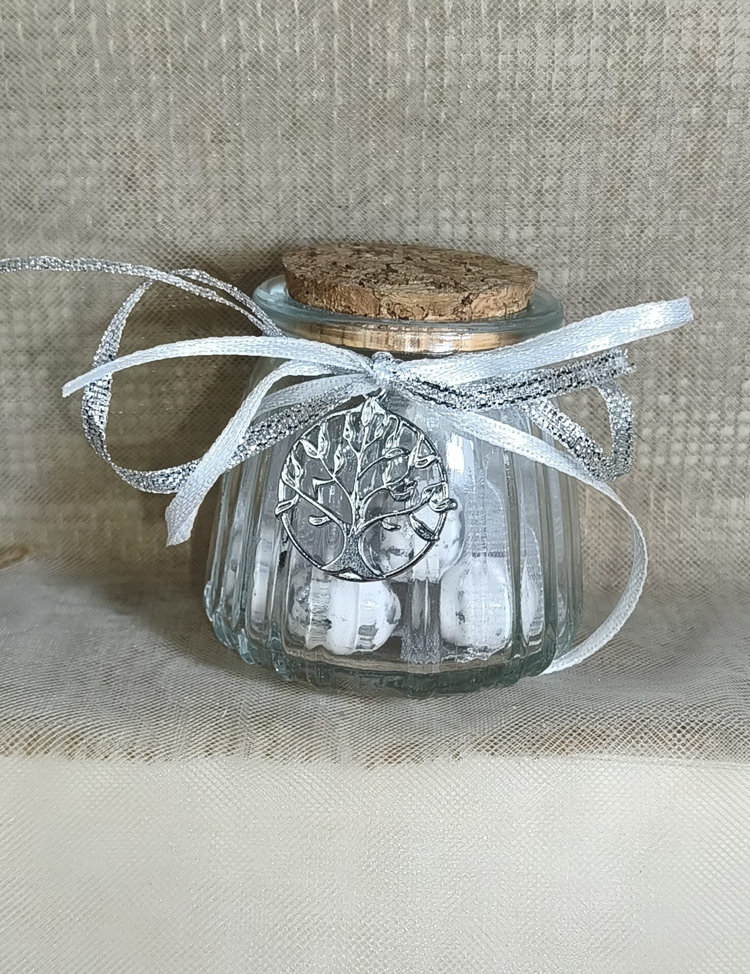 Μπομπονιερα Γαμου Βαζακι Αναγλυφο+Δεντρο Ζωης