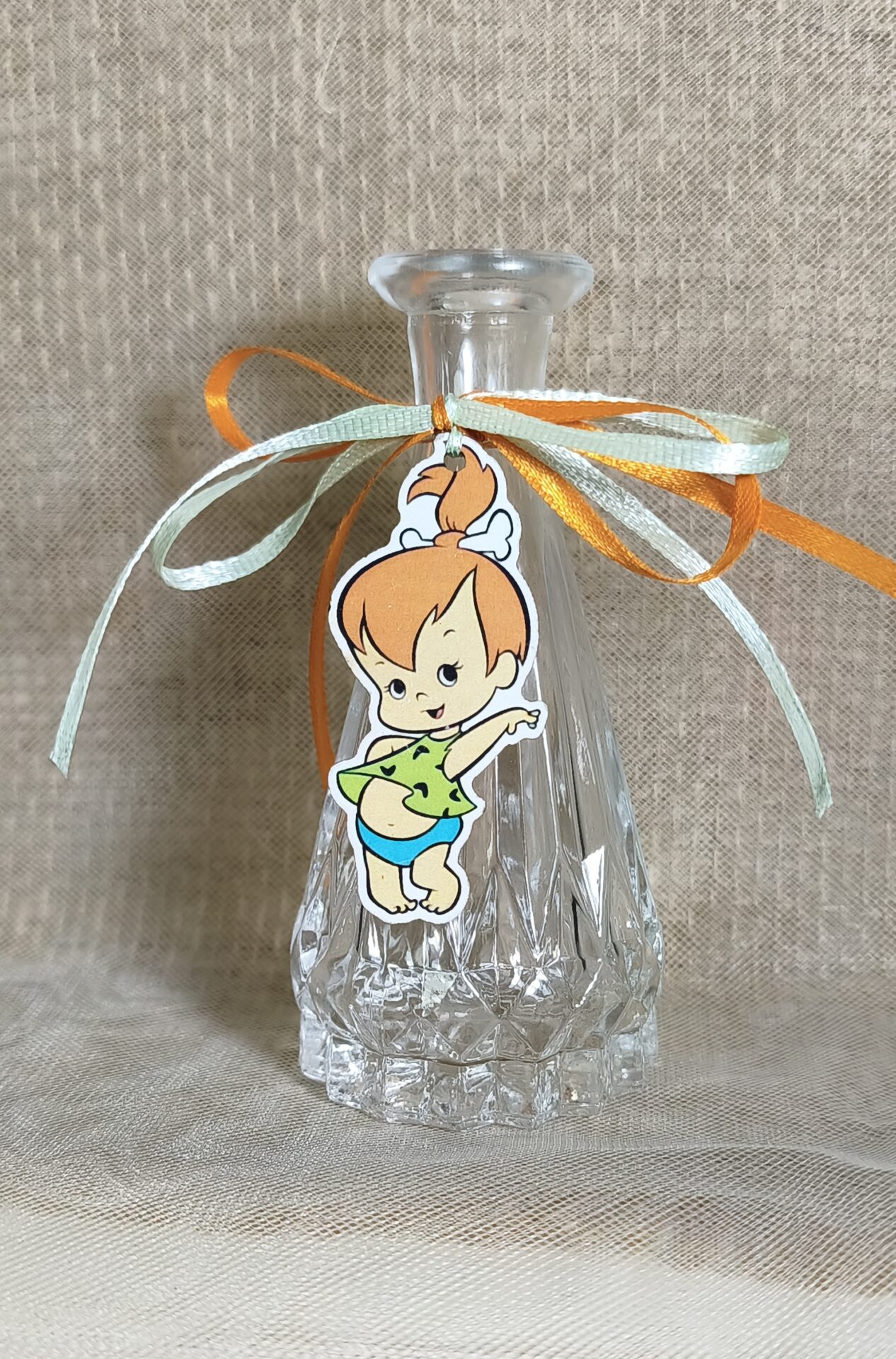 Μπομπονιερα Βαπτισης Βαζακι Αναγλυφο 120ml+Σταλιτσα Μαγνητακι