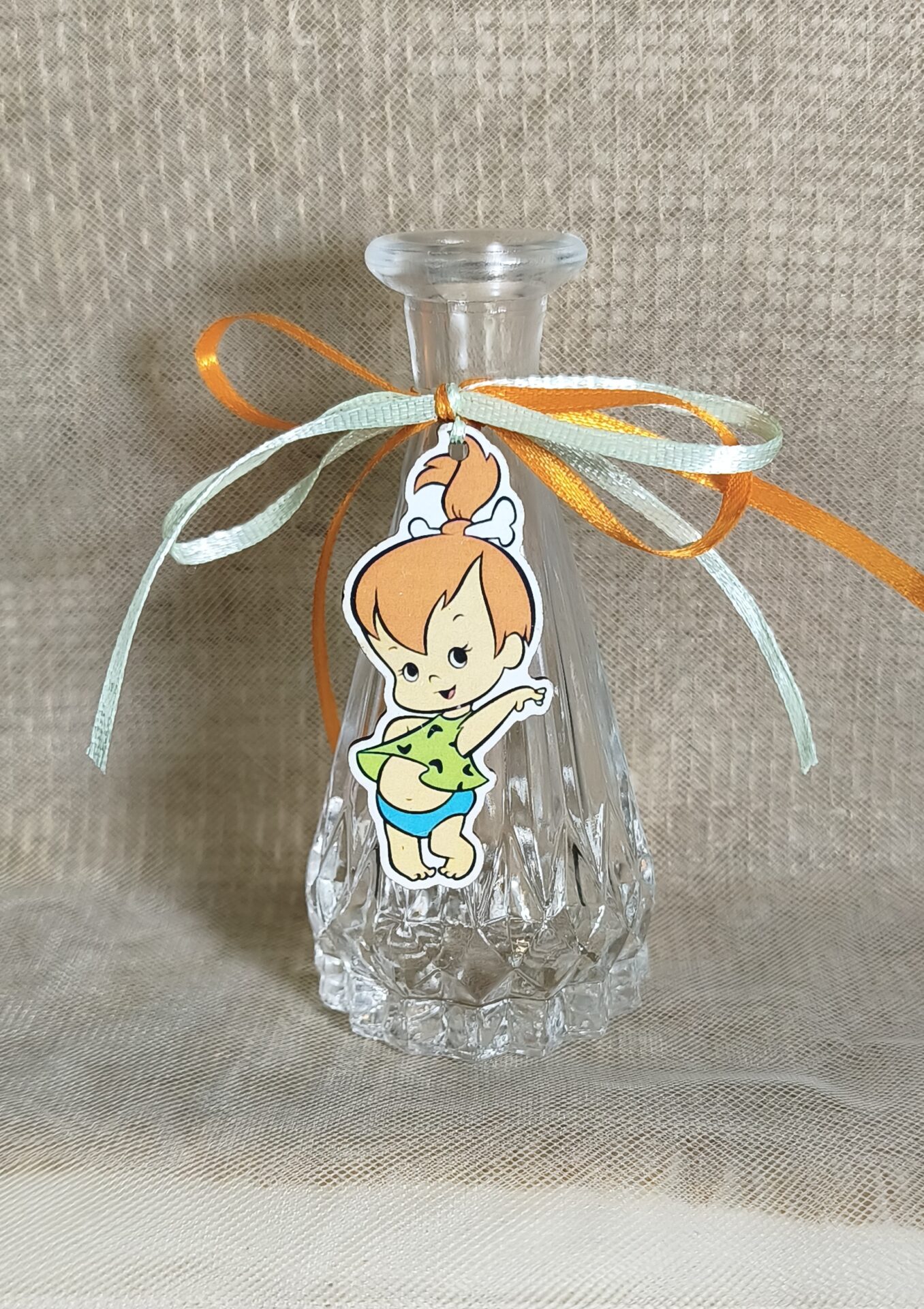 Μπομπονιερα Βαπτισης Βαζακι Αναγλυφο 120ml+Σταλιτσα Μαγνητακι