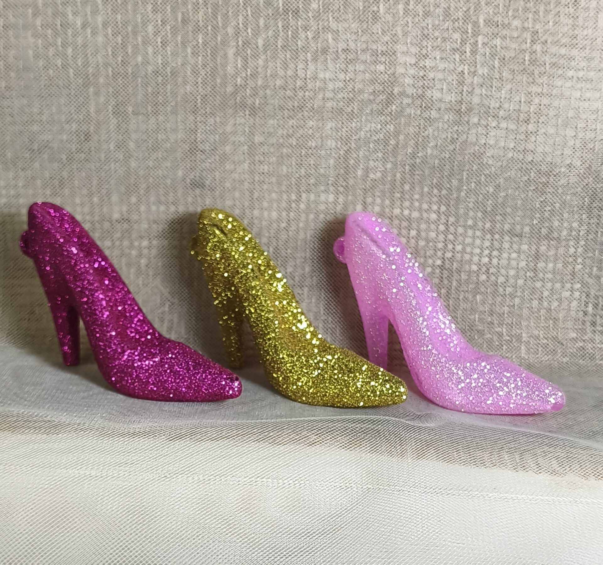 Μπομπονιερα Βαπτισης Γοβα glitter