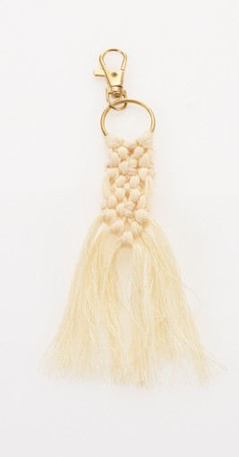 Mπομπονιερα Βαπτισης Μακραμε Μπρελοκ Eκρου