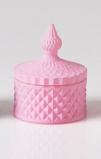 Mπομπονιερα Φοντανιερα Στρογγυλη Αναγλυφη Ροζ