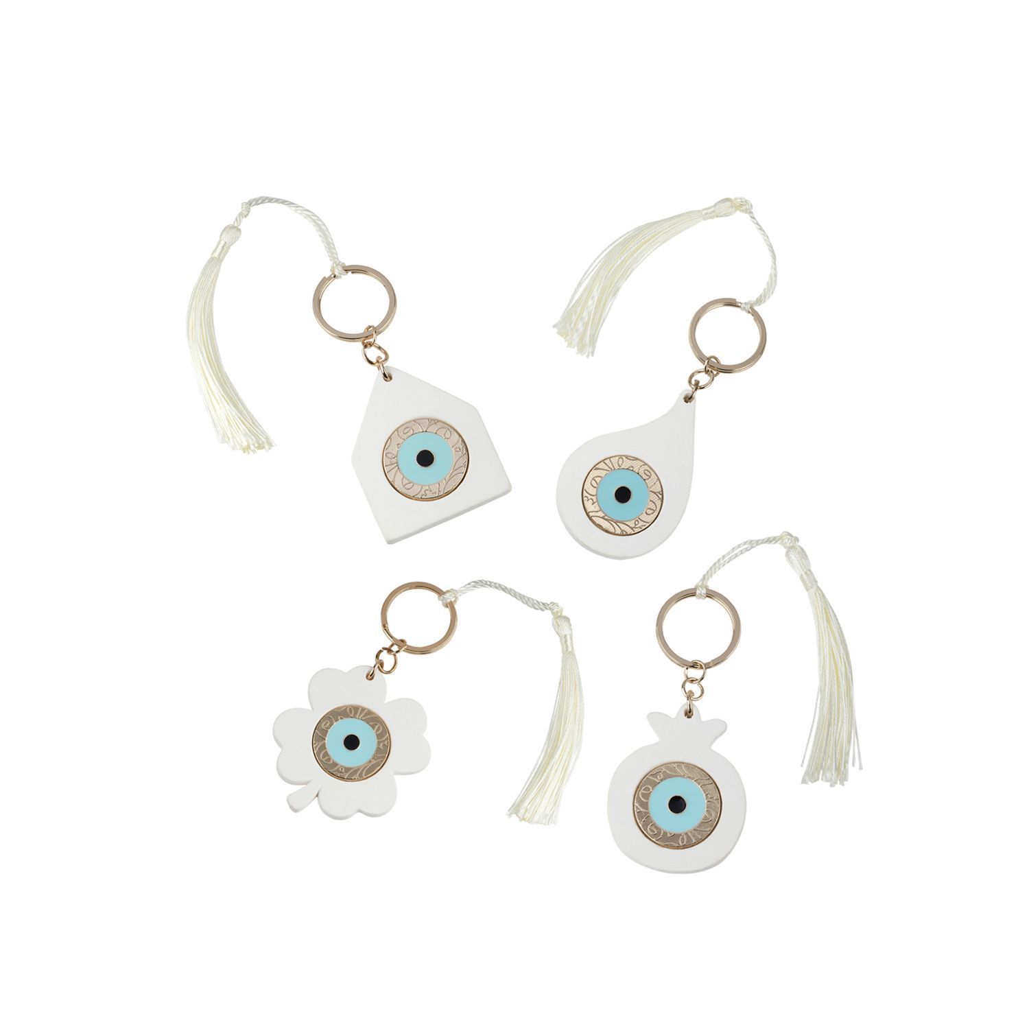 Mπομπονιερα Βαπτισης Μπρελόκ με Ματάκια