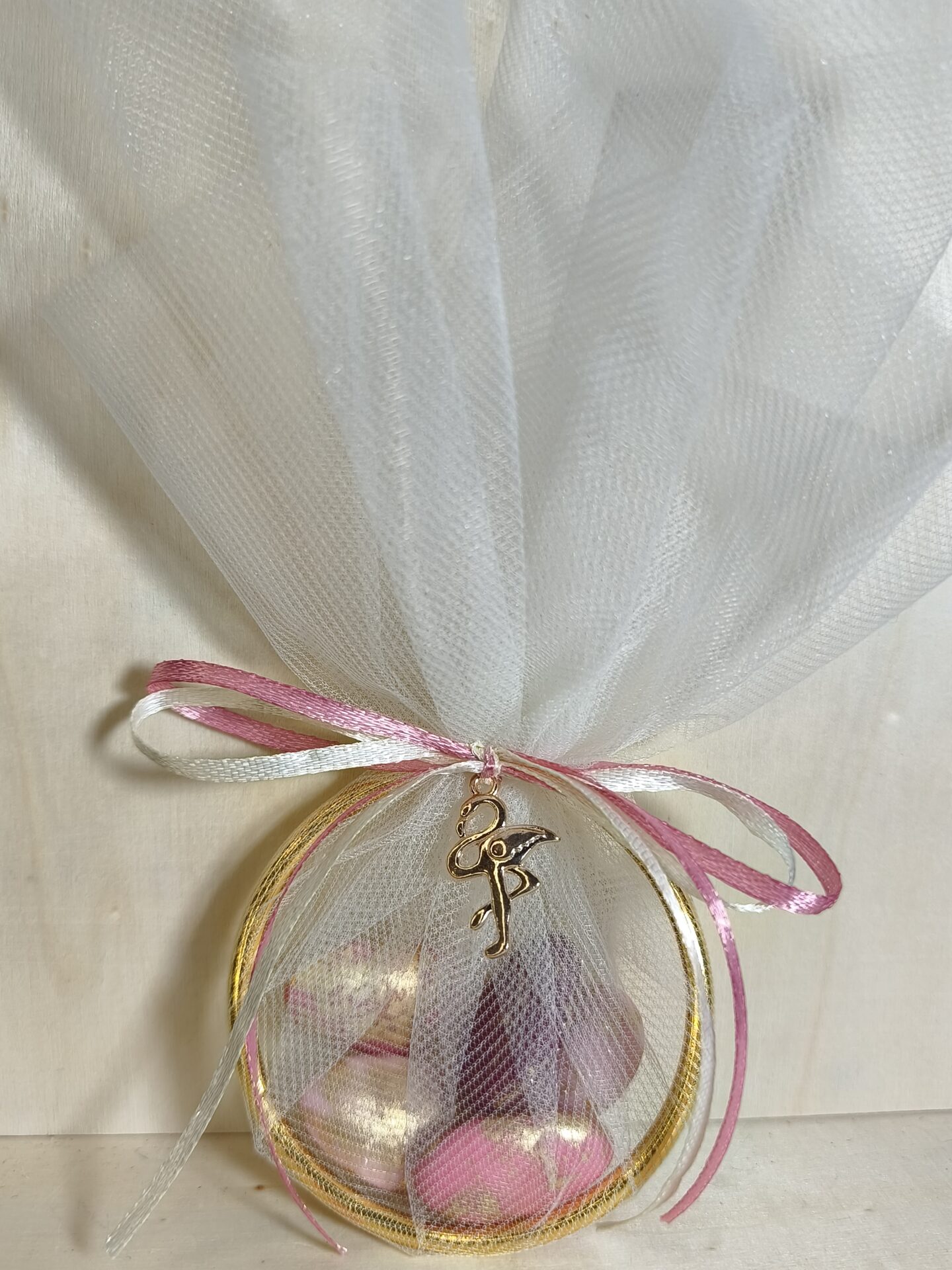 Mπομπονιερα Βαπτισης Κρικος+Φλαμινγκο