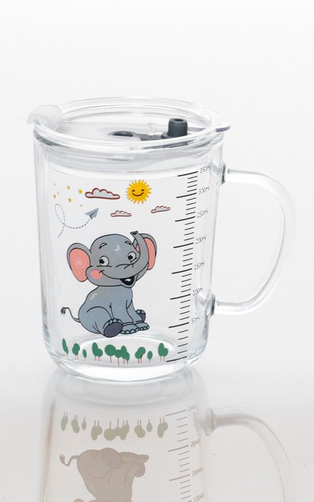 Μπομπονιερα Βαπτισης Ποτηρι Ελεφαντακι-Μονοκερος-Καμηλοπαρδαλη-δεινοσαυρακι Με Καπακι