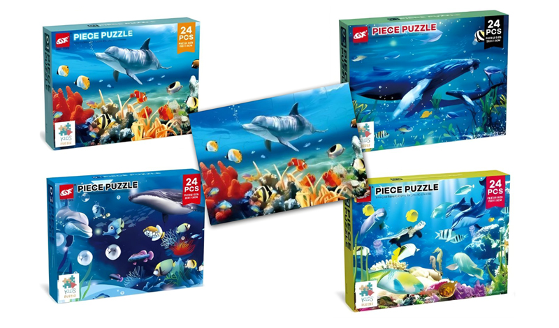 Mπομπονιερα Βαπτισης Παζλ Ζωα Της Θαλασσας