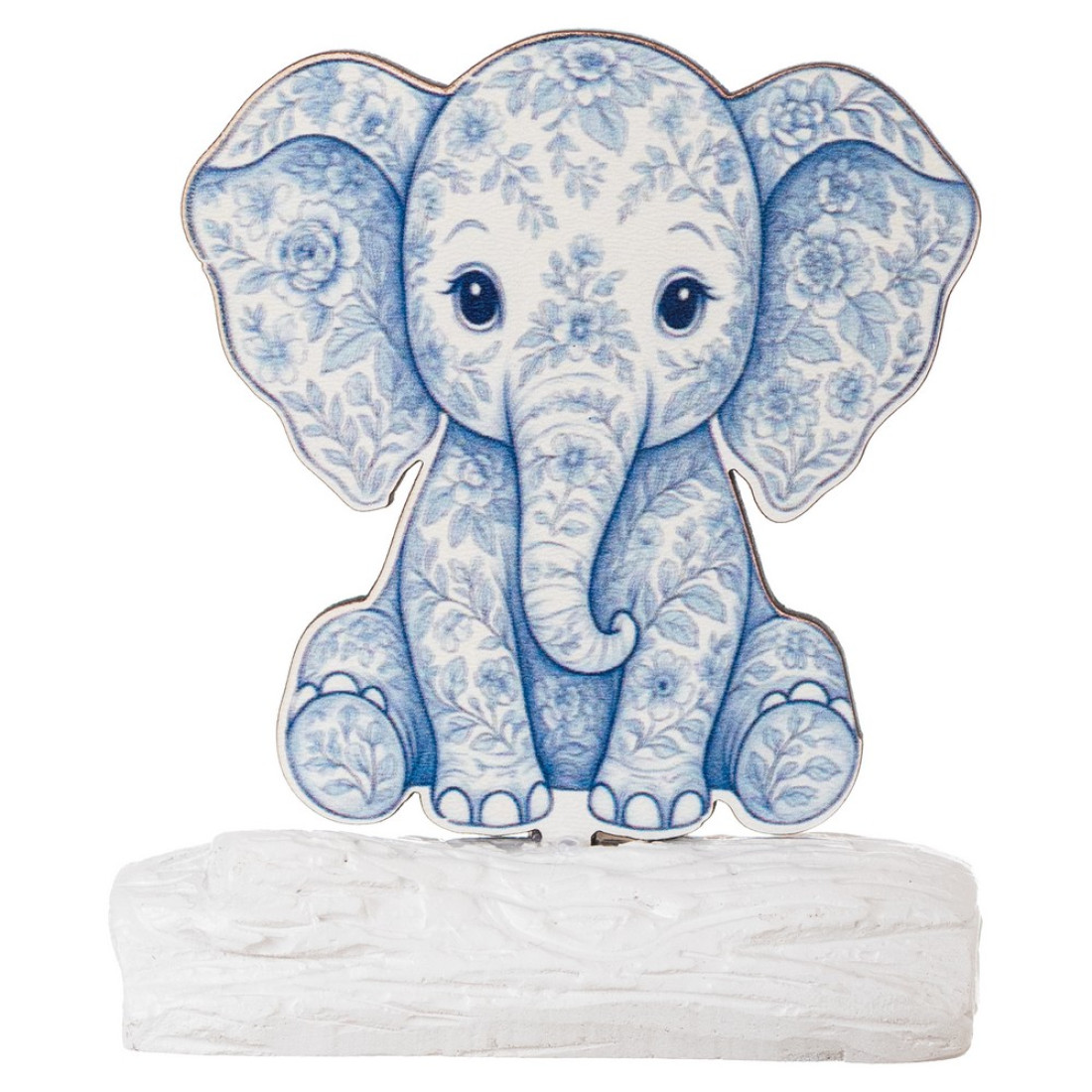 Mπομπονιερα Βαπτισης Κεραμικό Βραχάκι με Ελεφαντακι