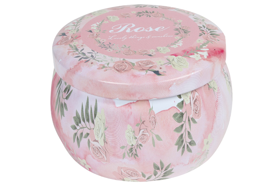 Mπομπονιερα Βαπτισης Μεταλλικο Κουτακι Λουλουδια