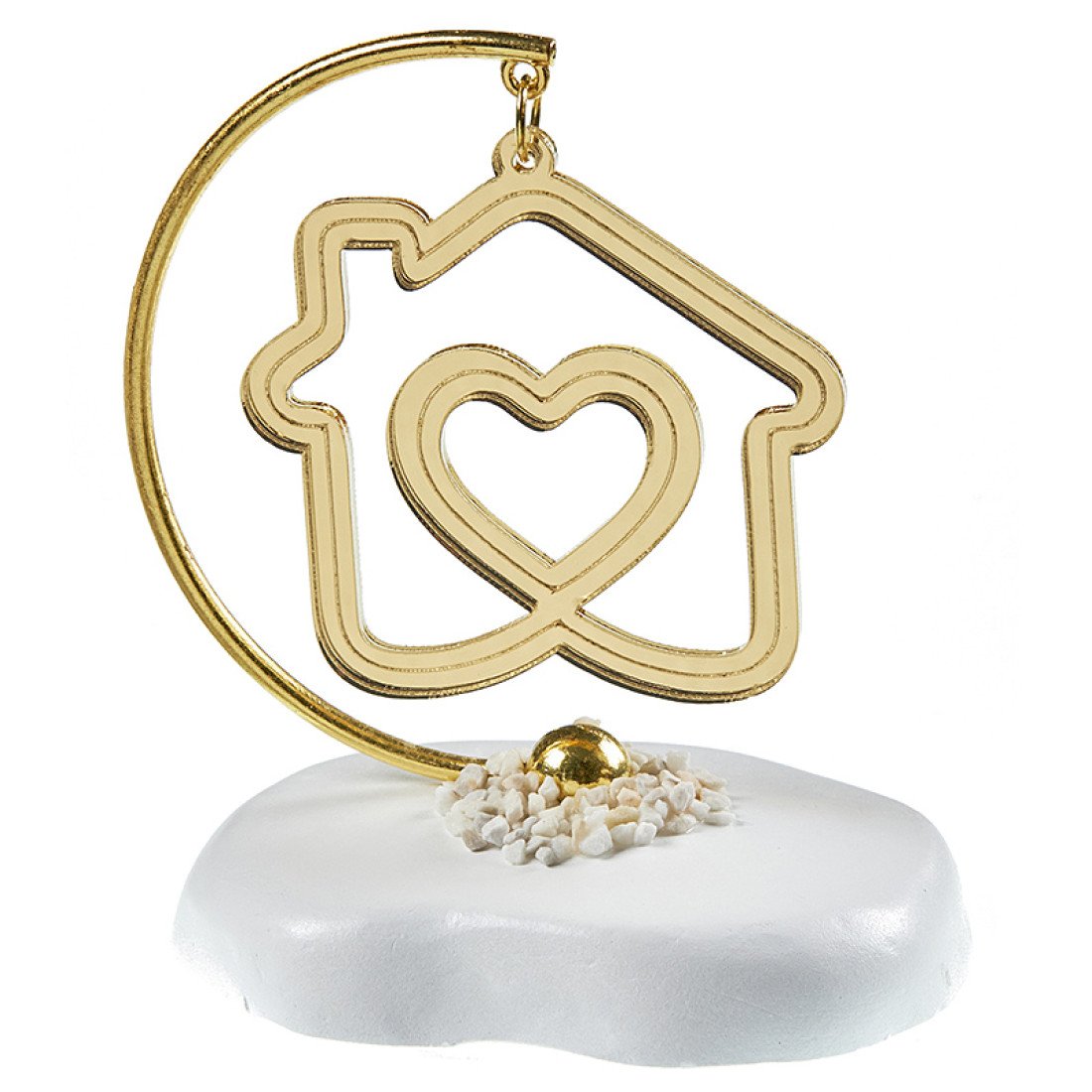 Mπομπονιερα Γαμου Σπιτακι Καρδια Σε Βοτσαλο