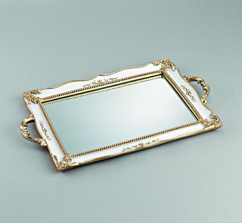 ΔΙΣΚΟΣ ΛΕΥΚΟΣ ΠΟΡΣΕΛΑΝΙΝΟΣ ΜΕ ΚΑΘΡΕΦΤΗ ΚΑΙ ΧΡΥΣΕΣ ΛΕΠΤΟΜΕΡΕΙΕΣ