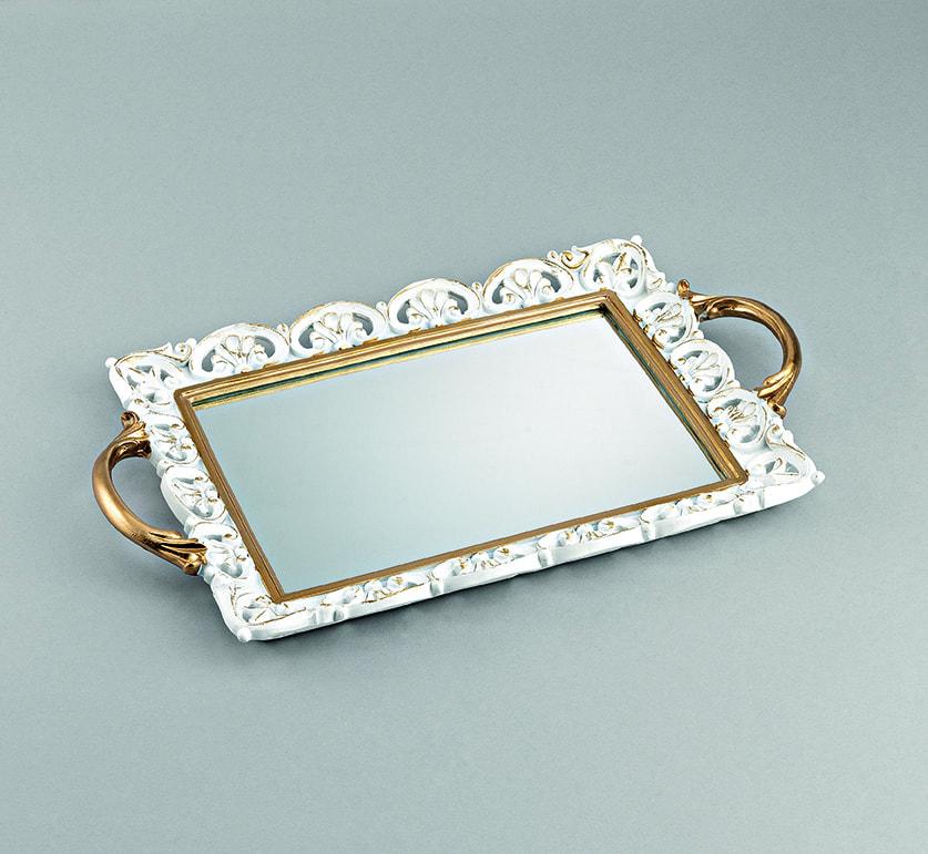 ΔΙΣΚΟΣ ΛΕΥΚΟΣ ΠΟΡΣΕΛΑΝΙΝΟΣ ΜΕ ΚΑΘΡΕΦΤΗ ΚΑΙ ΧΡΥΣΕΣ ΛΕΠΤΟΜΕΡΕΙΕΣ