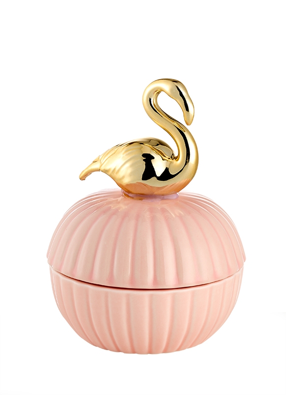 Mπομπονιερα Βαπτισης ΚΕΡΑΜΙΚΗ ΜΠΙΖΟΥΤΙΕΡΑ ΧΡΥΣΗ ΜΕ ΦΛΑΜΙΝΓΚΟ