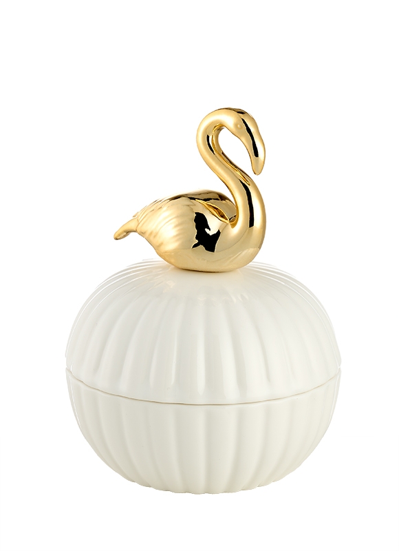 Mπομπονιερα Βαπτισης ΚΕΡΑΜΙΚΗ ΜΠΙΖΟΥΤΙΕΡΑ Λευκη ΜΕ ΦΛΑΜΙΝΓΚΟ