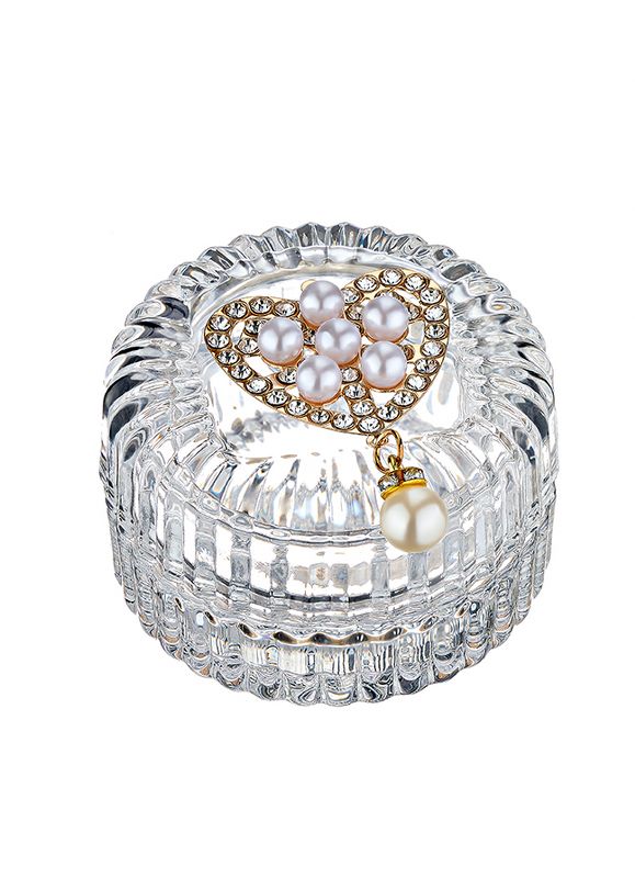 Mπομπονιερα Μπιζουτιερα Με Καρδια κ Περλες