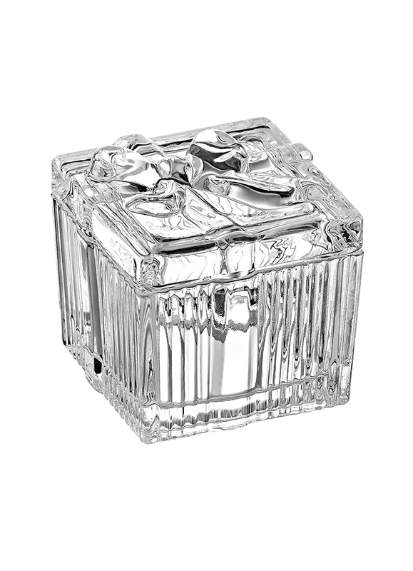 Mπομπονιερα Μπιζουτιερα Τετραγωνη Με Φιογκο