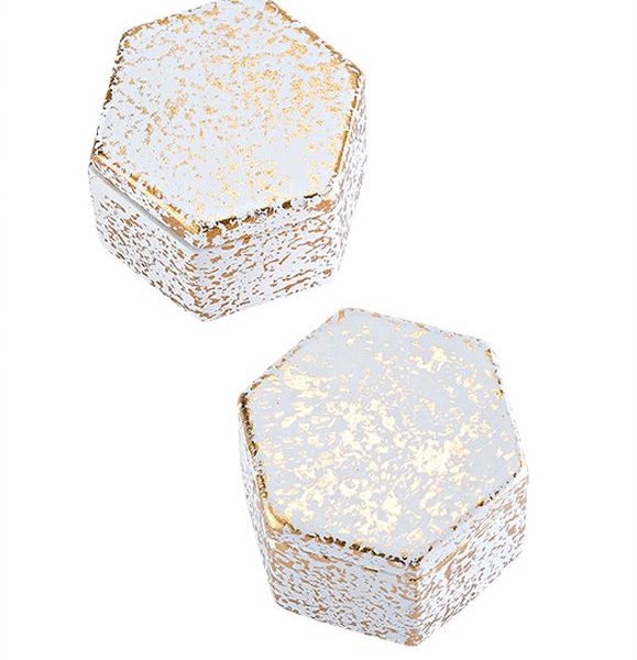 Mπομπονιερα Μπιζουτιερα Πολυγωνη Κεραμεικη