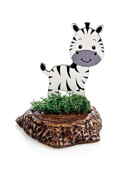 Mπομπονιερα Βαπτισης Ζεβρα Βραχακι