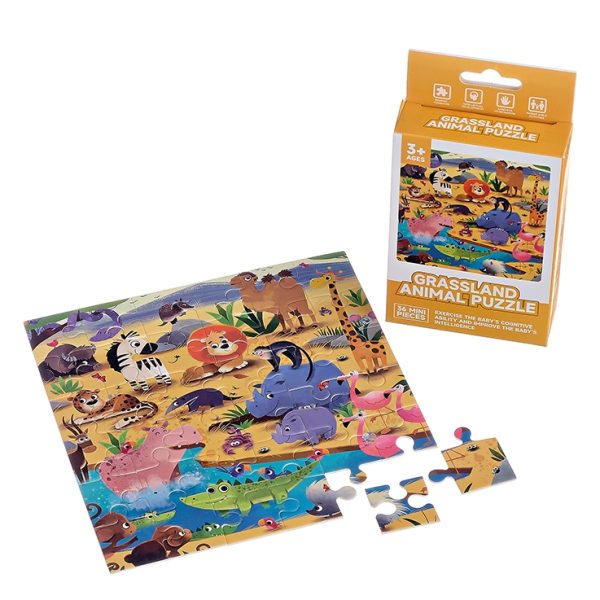 Mπομπονιερα Βαπτισης ΠΑΖΛ SAFARI 36 ΚΟΜΜΑΤΙΑ ΣΕ ΑΤΟΜΙΚΟ ΚΟΥΤΙ