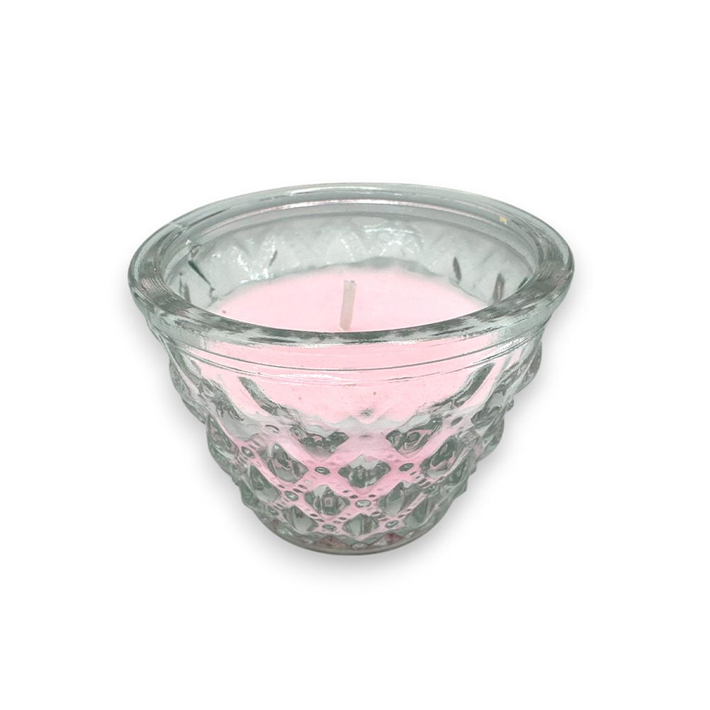 Mπομπονιερα Βαπτισης Κερι Αρωματικο Σε Αναγλυφο Βαζακι