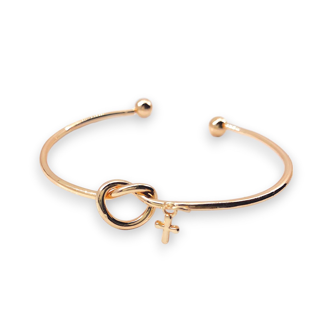 Μαρτυρικα Κομπος Σταυρος Ροζ Χρυση Μπαρα